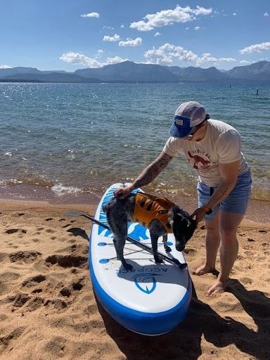 Paddleboarding at Lake Tahoe