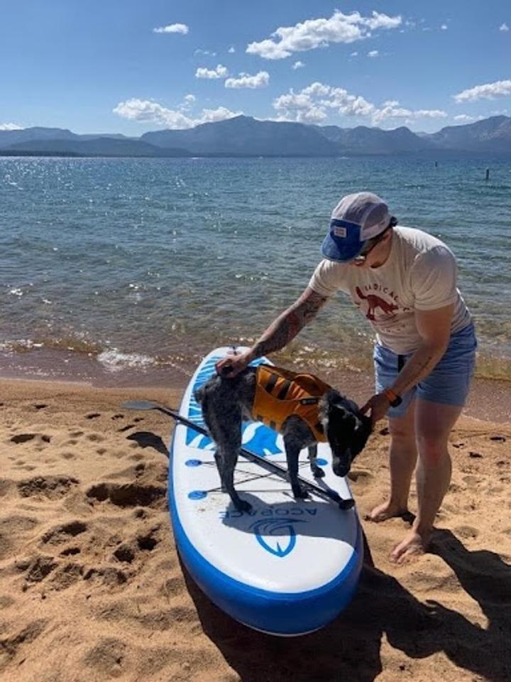 Paddleboarding at Lake Tahoe