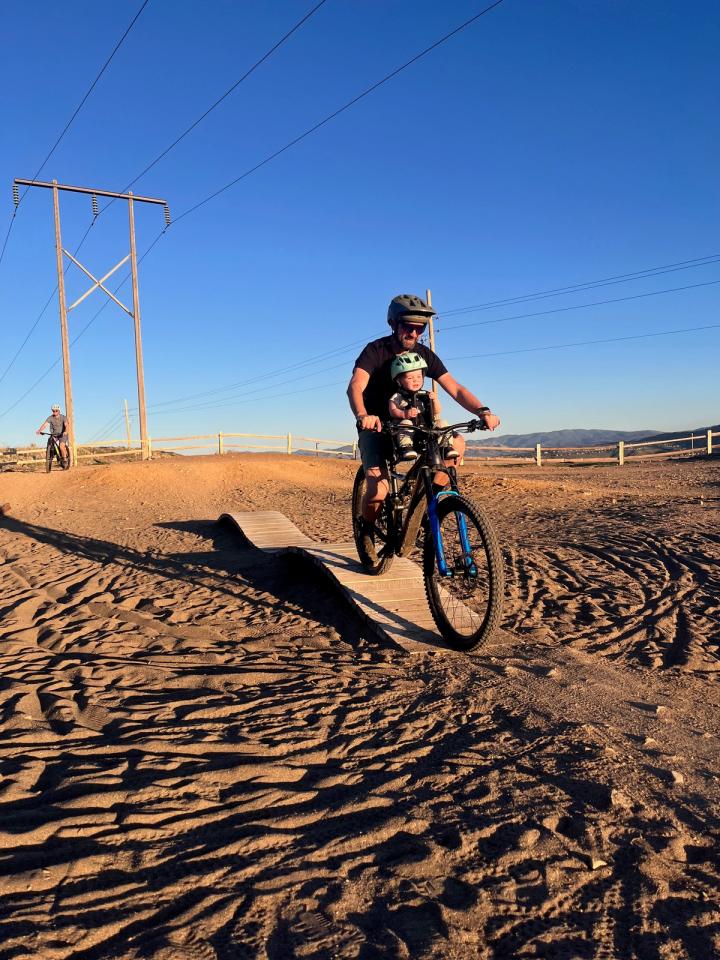 Family-friendly mountain biking path