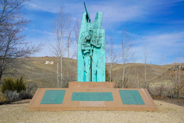 National Monument of the Basque Sheepherder at Rancho San Rafael Regional Park in Reno