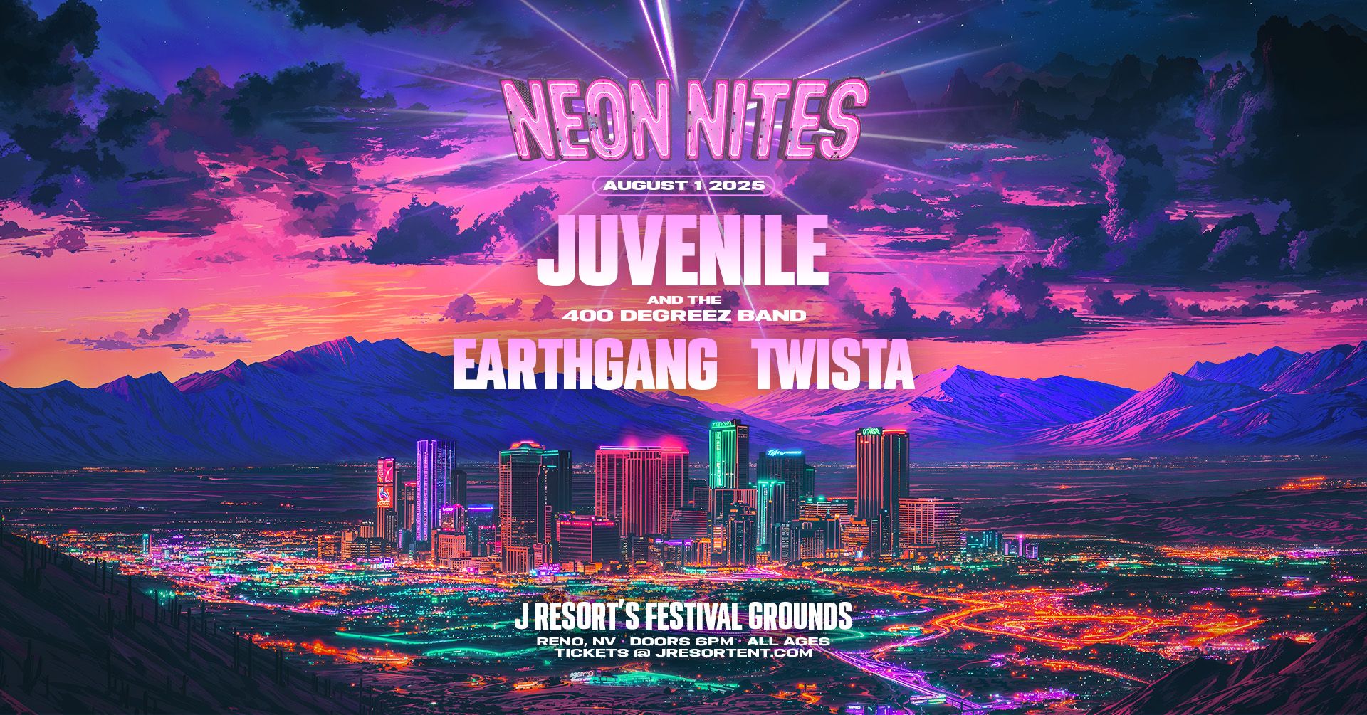 邦楽 Beachside talks neoneo Neon Nites featuring Juvenile and Earthgang Twista | August 1
