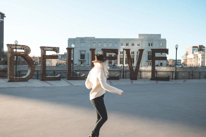 Art from Burning Man: BELIEVE