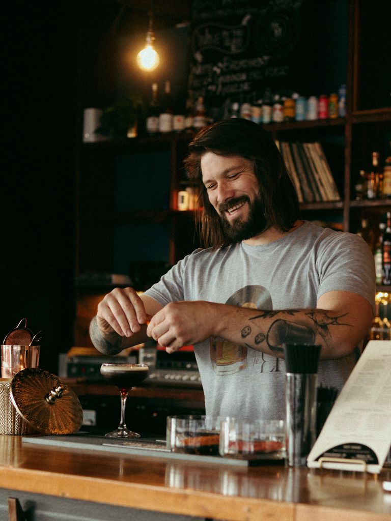Jason Bailey, owner and bartender at EP Listening Lounge