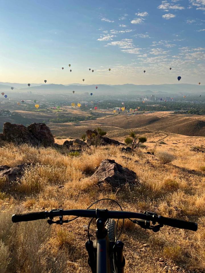 View of The Great Reno Balloon Race from Peavine Mountain