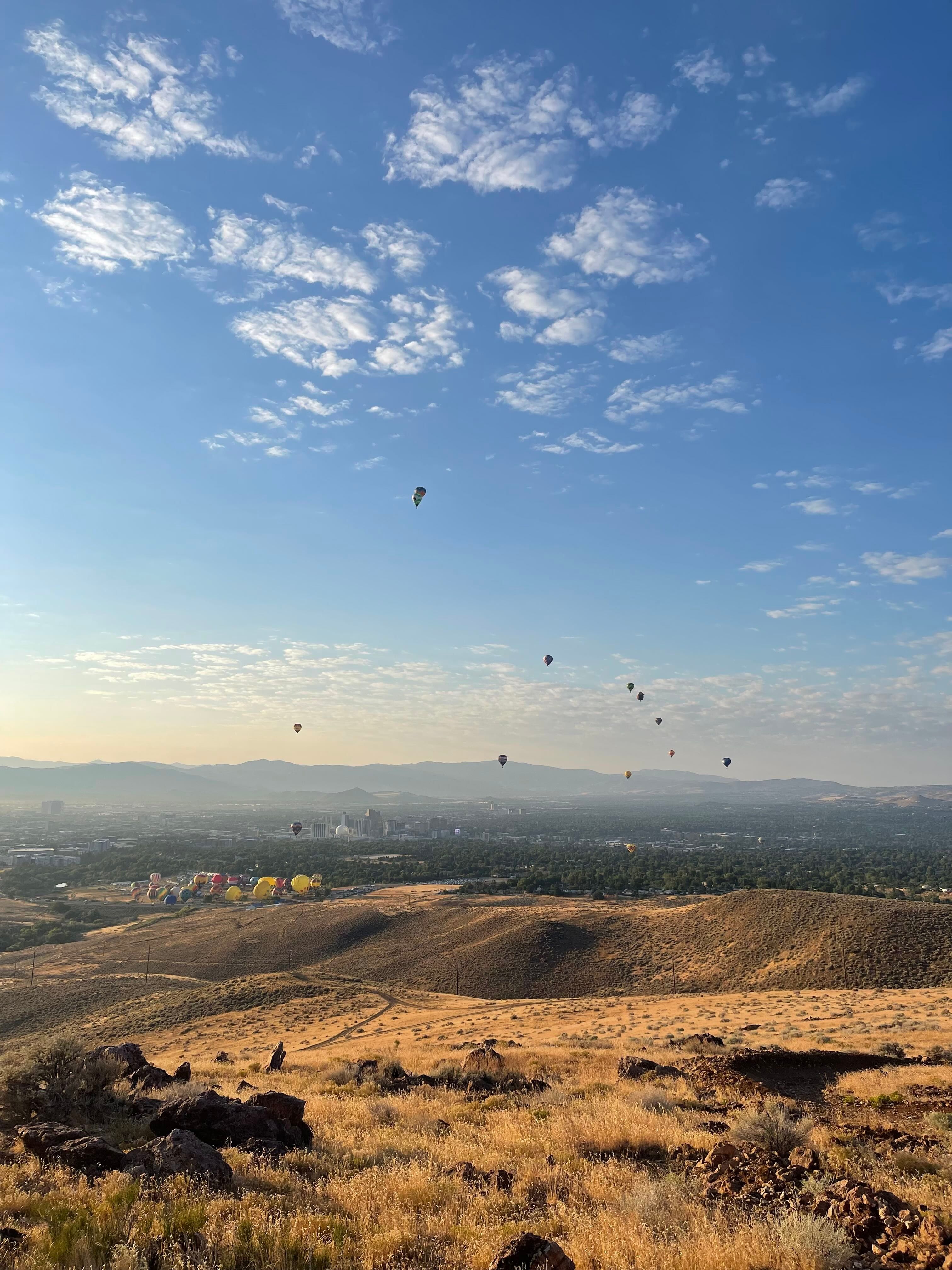 Views of the Great Balloon Race from Peavine