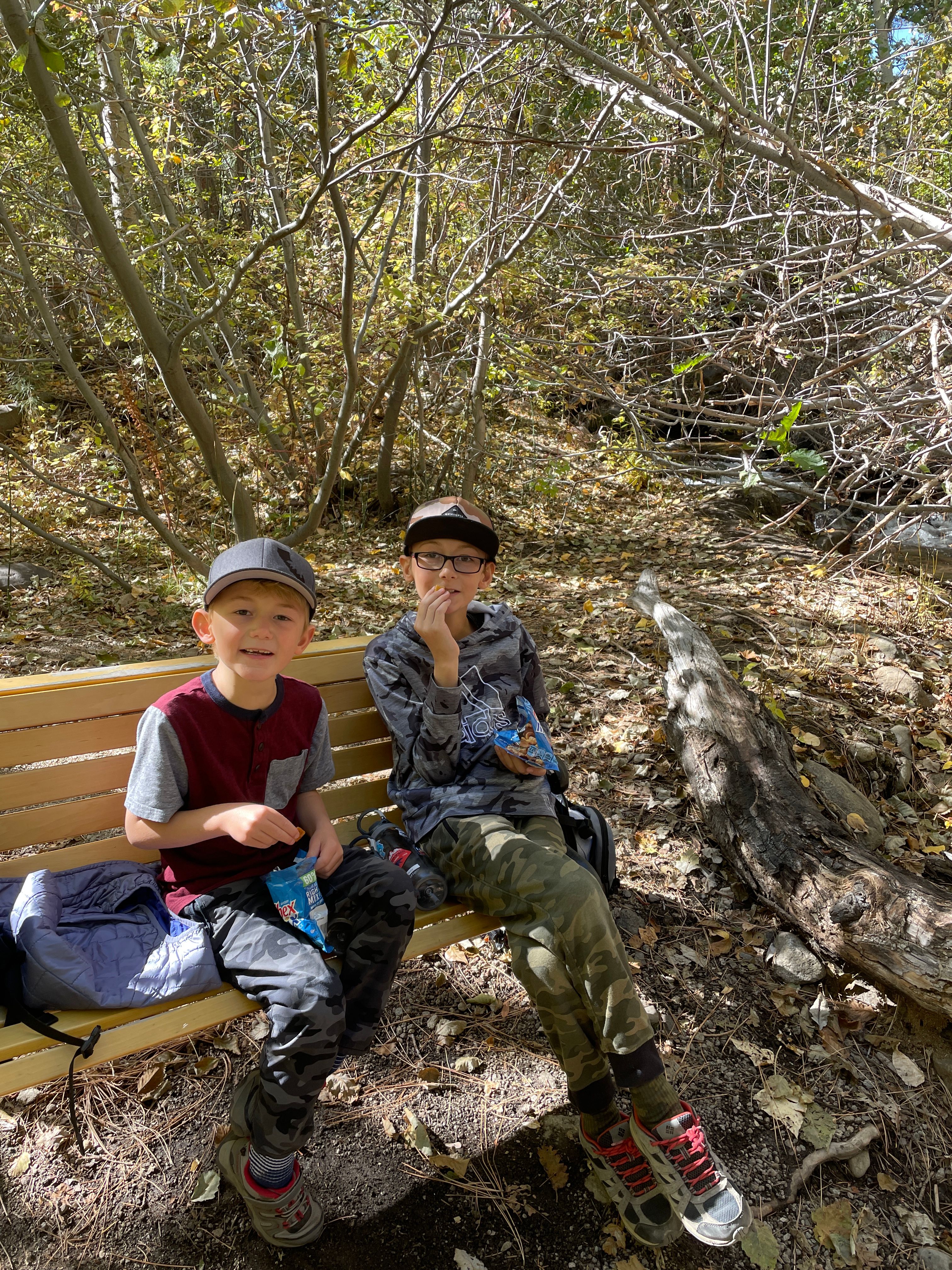 Snack break at Galena Creek