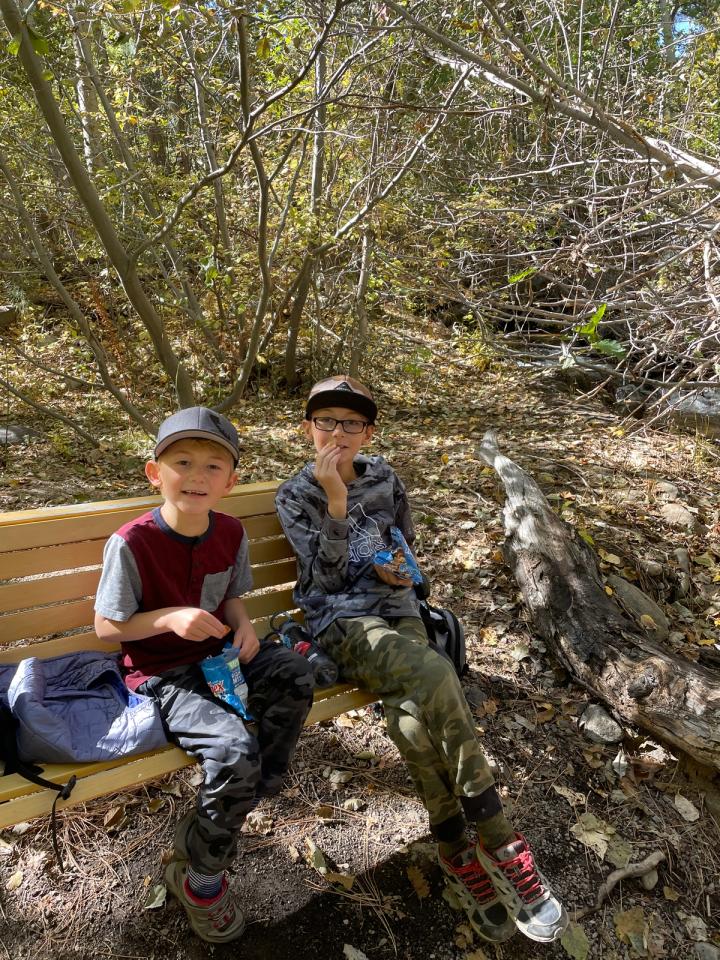 Snack break at Galena Creek