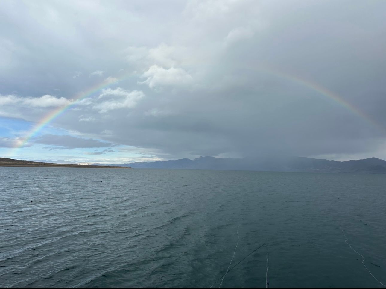 Rainbow over Pyramid Lake
