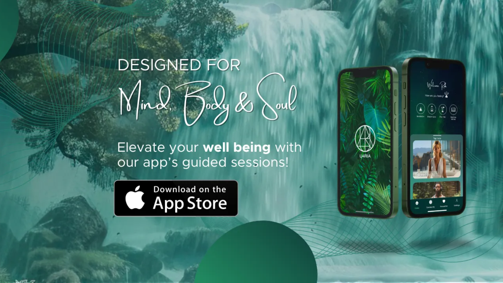 Brand logo image with an app displayed on a smartphone