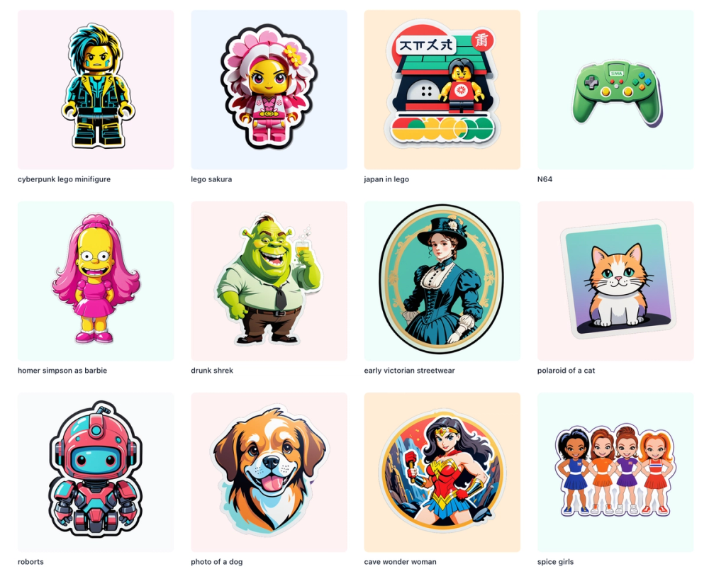 Screenshot of StickerBaker