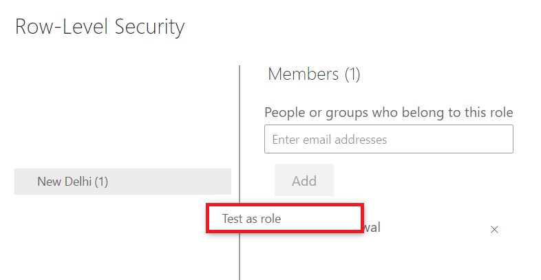 Select "Test as Role"