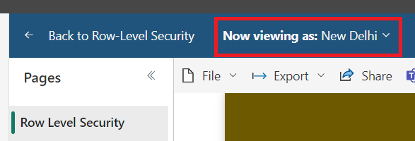 Select "Now Viewing as"