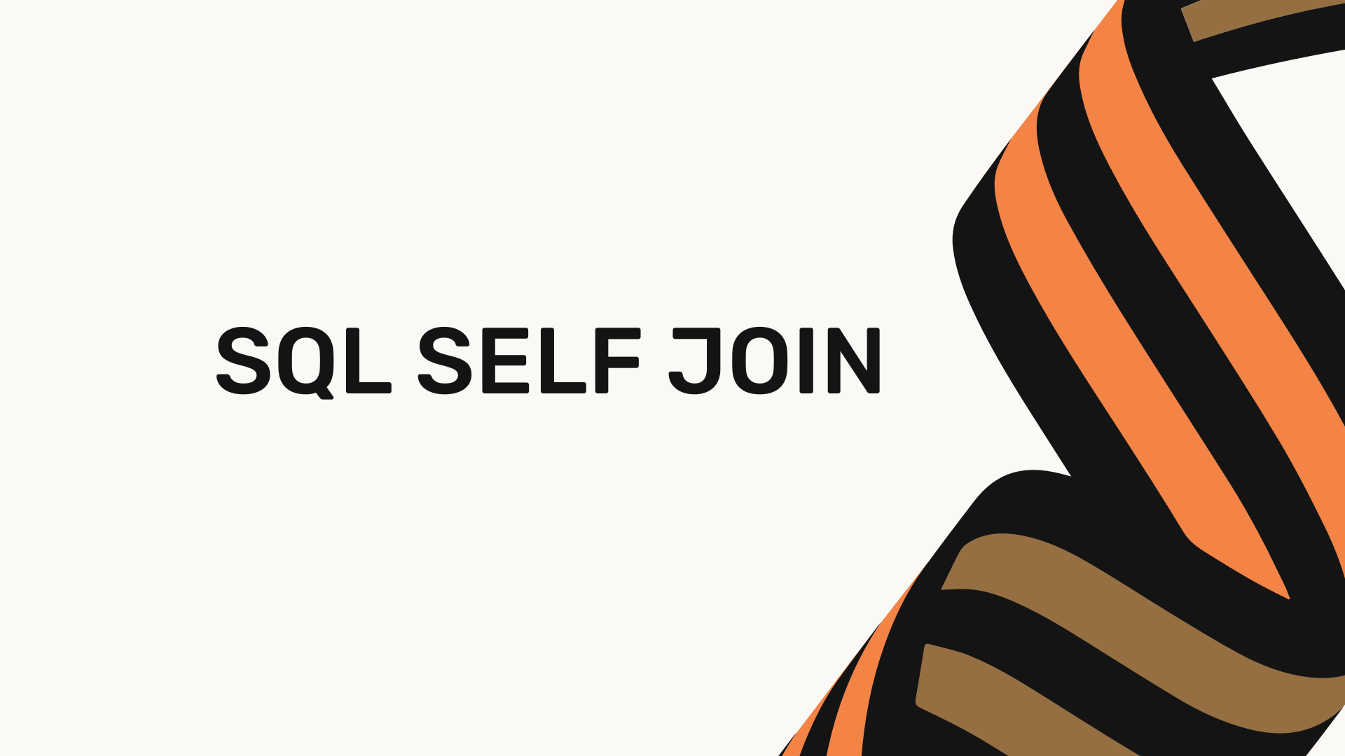 SQL SELF JOIN
