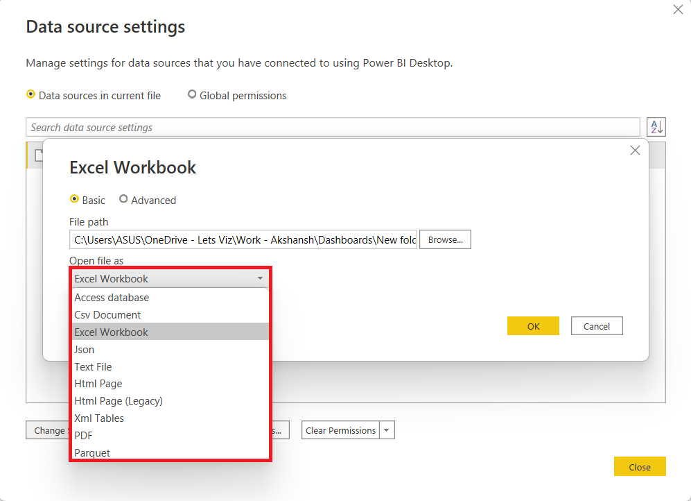 Data Source Settings