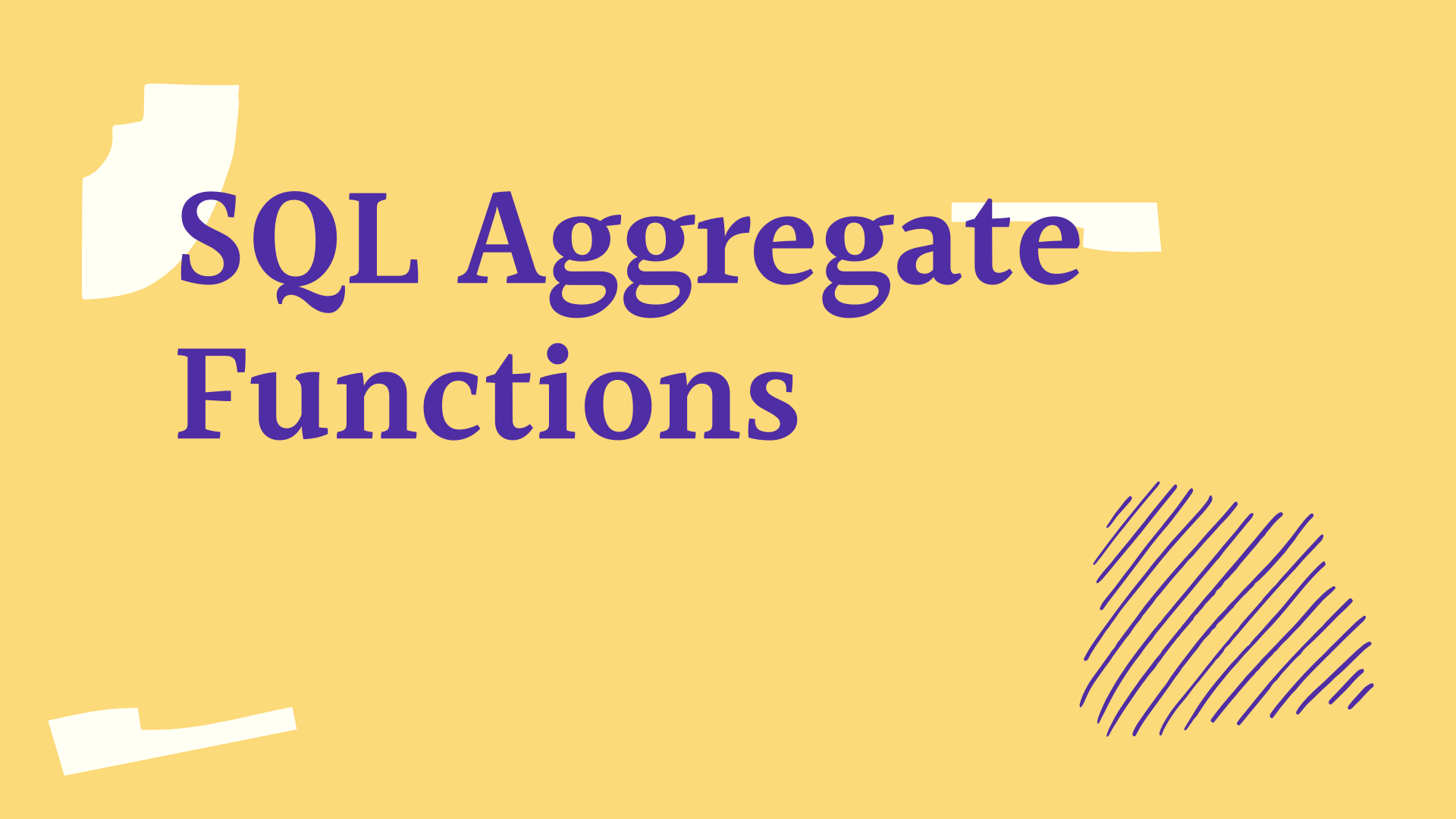 SQL Aggregate Functions