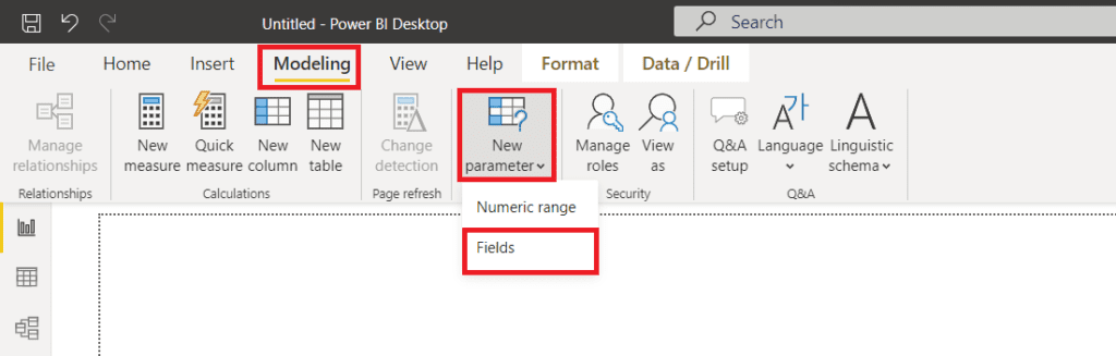 Showing Steps to open Fields Window