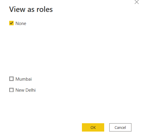 View as roles Window