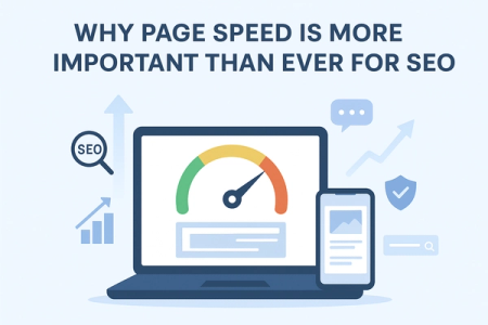 Why Page Speed Is More Important Than Ever for SEO - Web Development blog post cover image