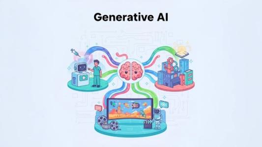 How Generative AI is Changing Industries: From Healthcare to Movies - AI blog post cover image