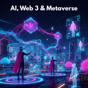 The Role of Generative AI in Web3, Metaverse, and Virtual Worlds - AI blog post cover image