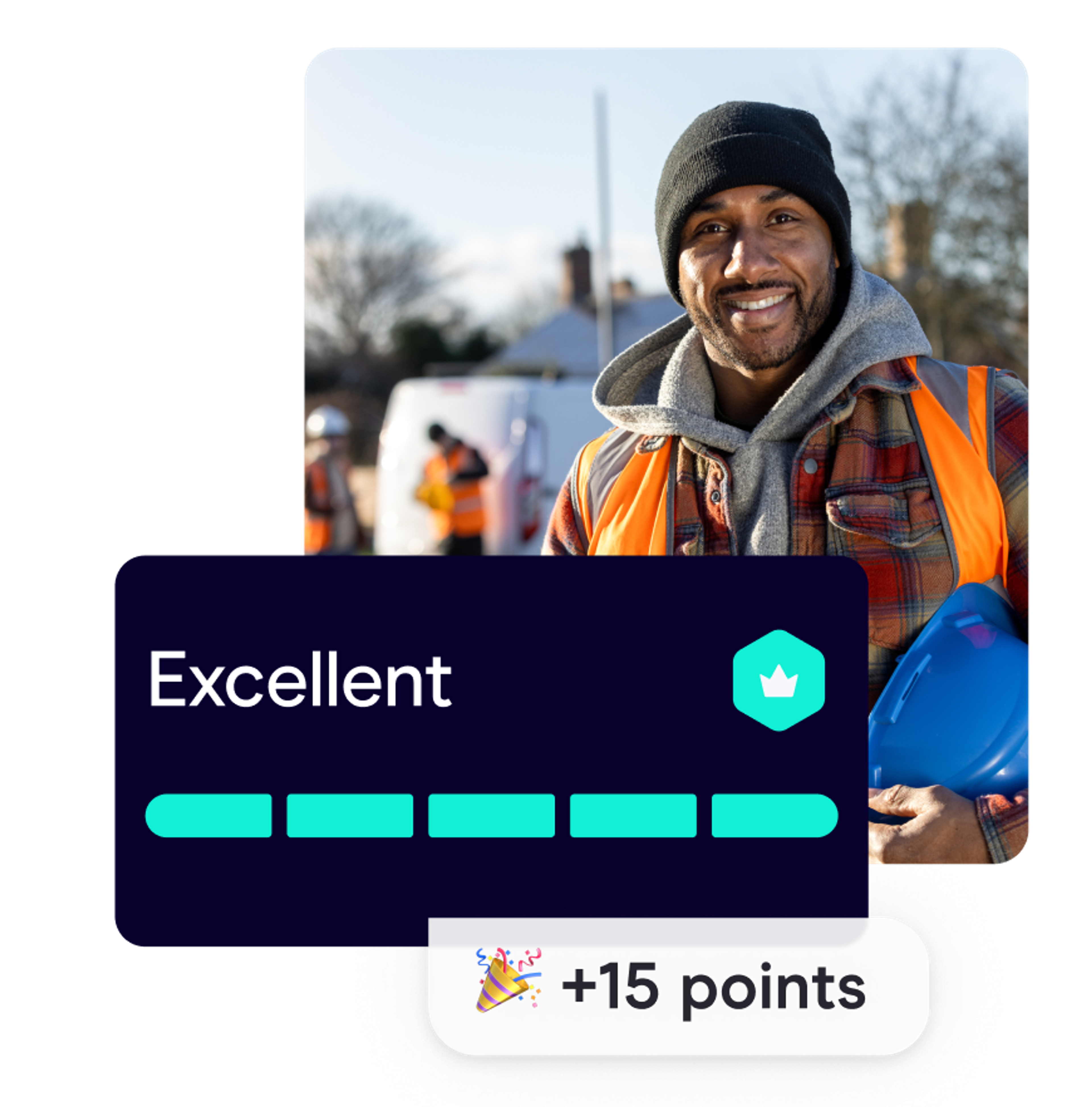 Zego Sense business van driver looking at their driver rating