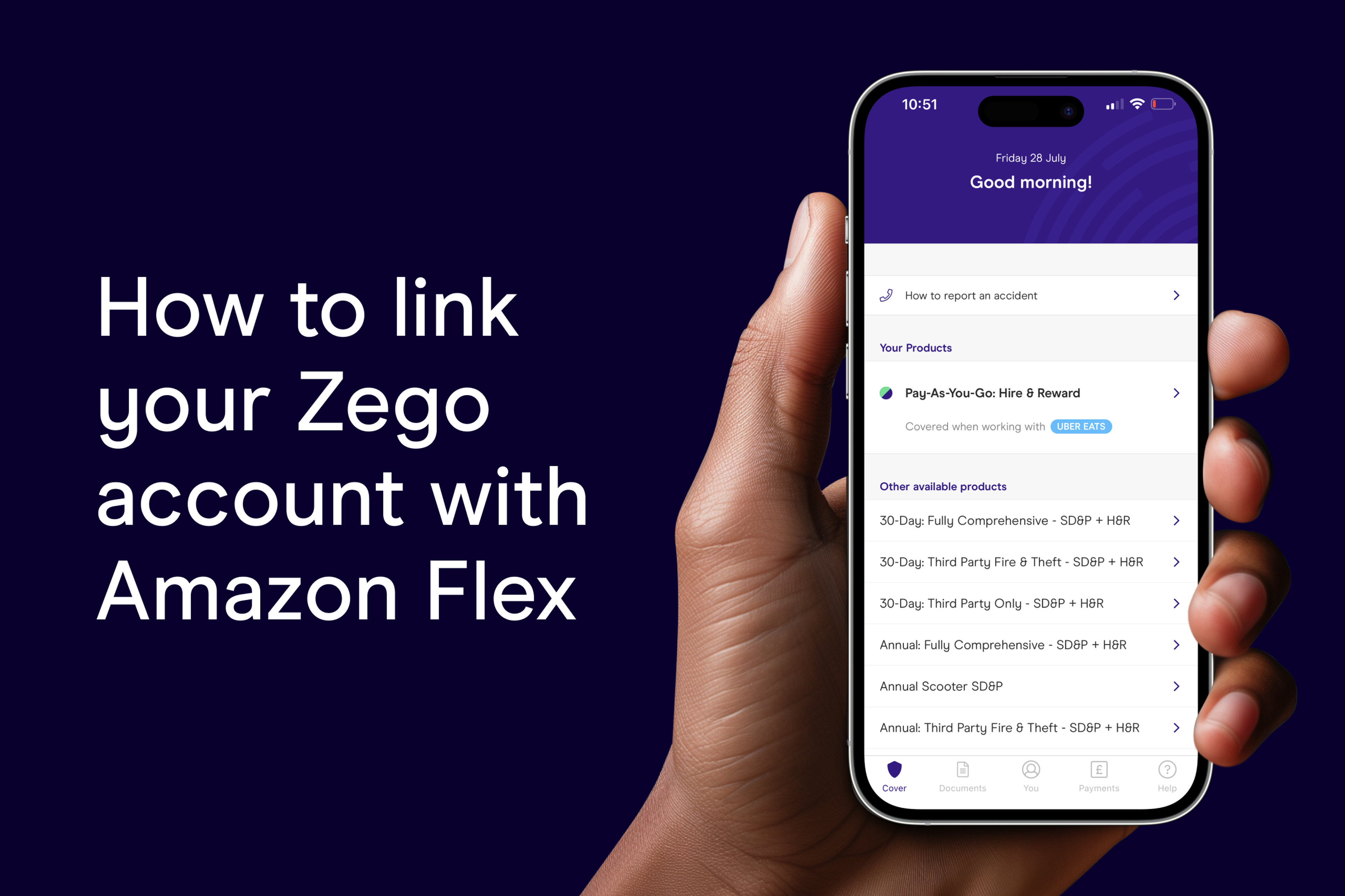 how to link Zego to Amazon Flex