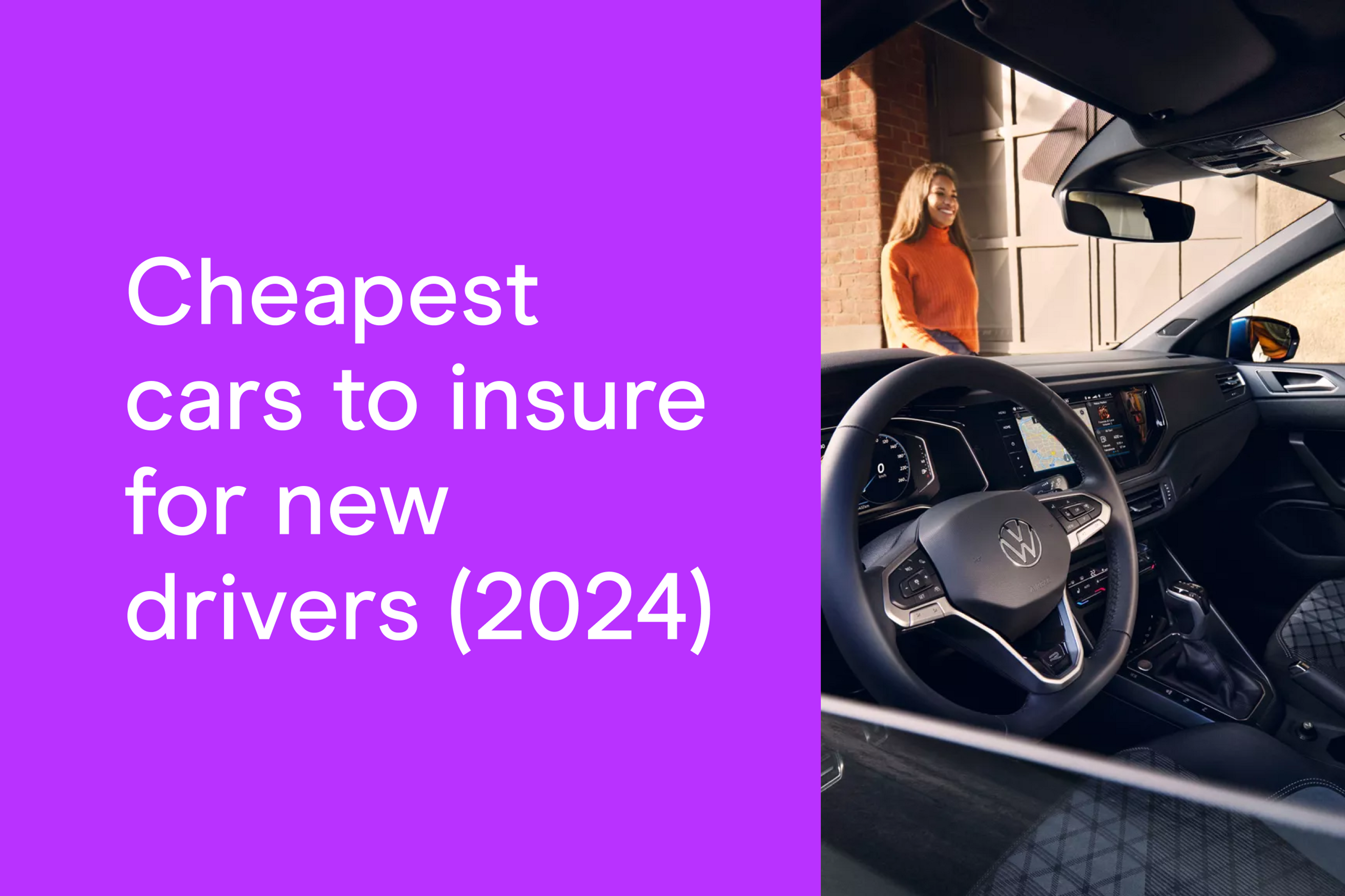 Cheapest cars to insure for new drivers (2024) blog card 