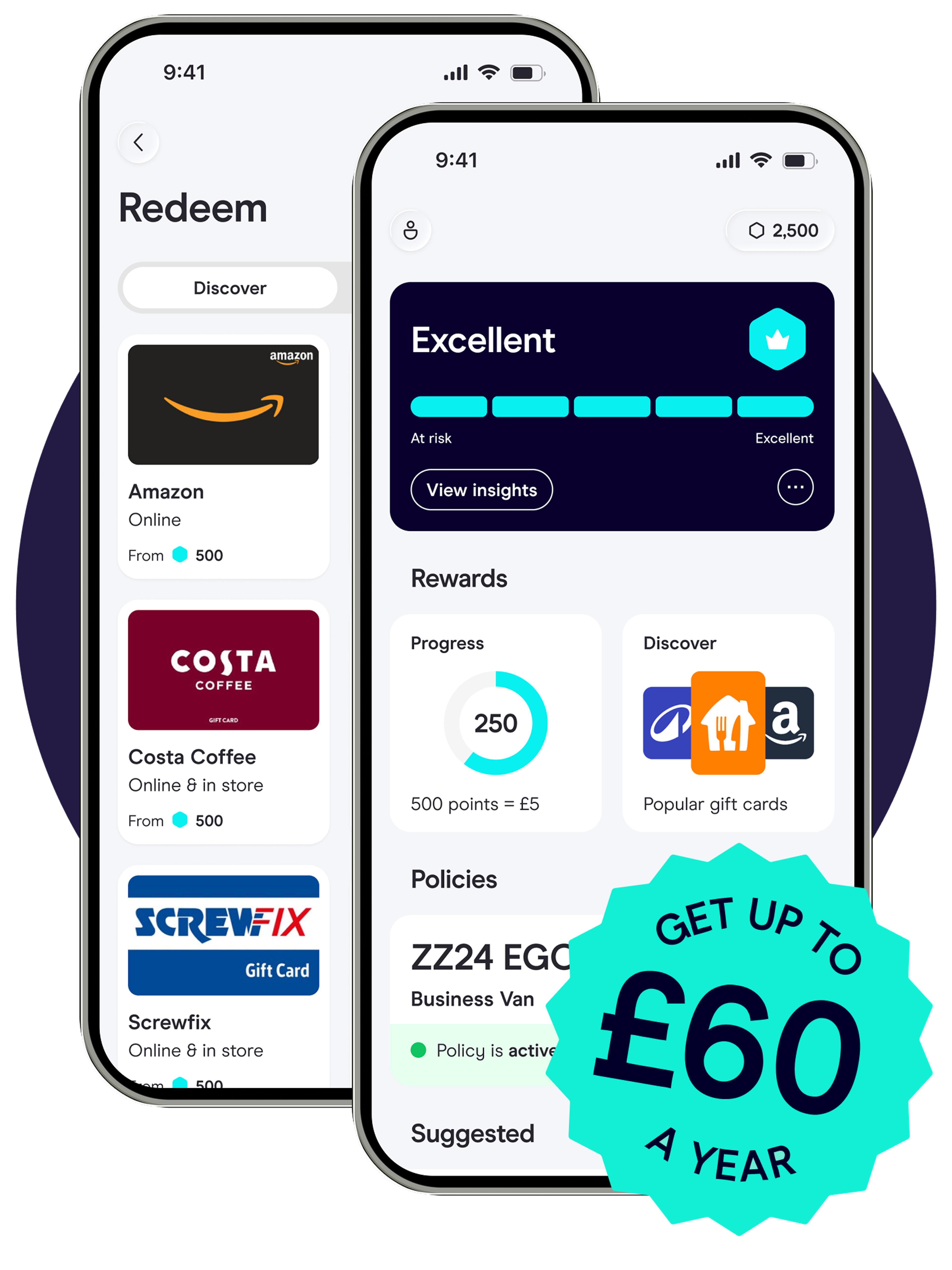 Zego Sense car customer sat in her car with an 'excellent' driver rating