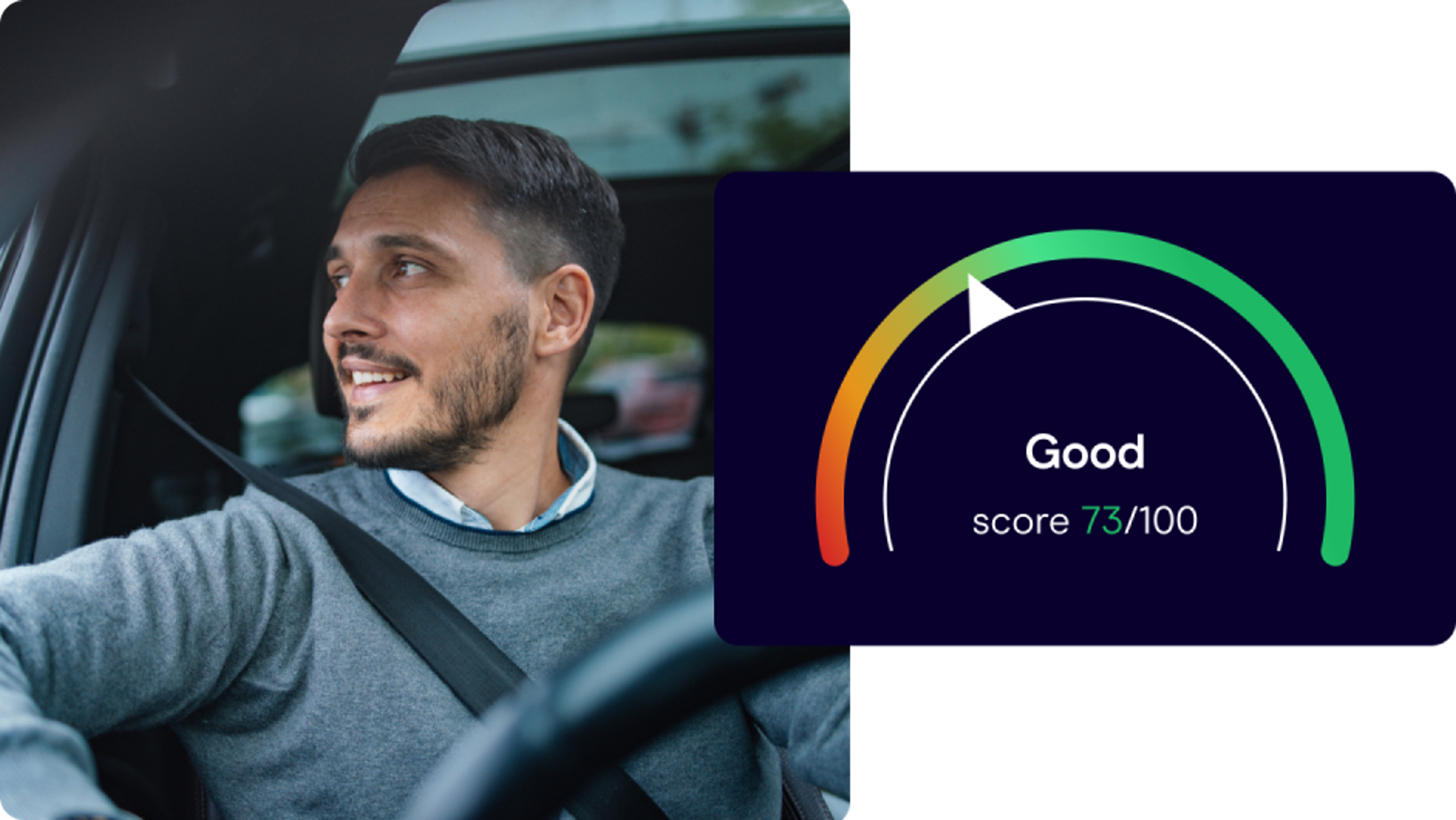 Zego private hire taxi driver with Sense app dashboard UI overlay