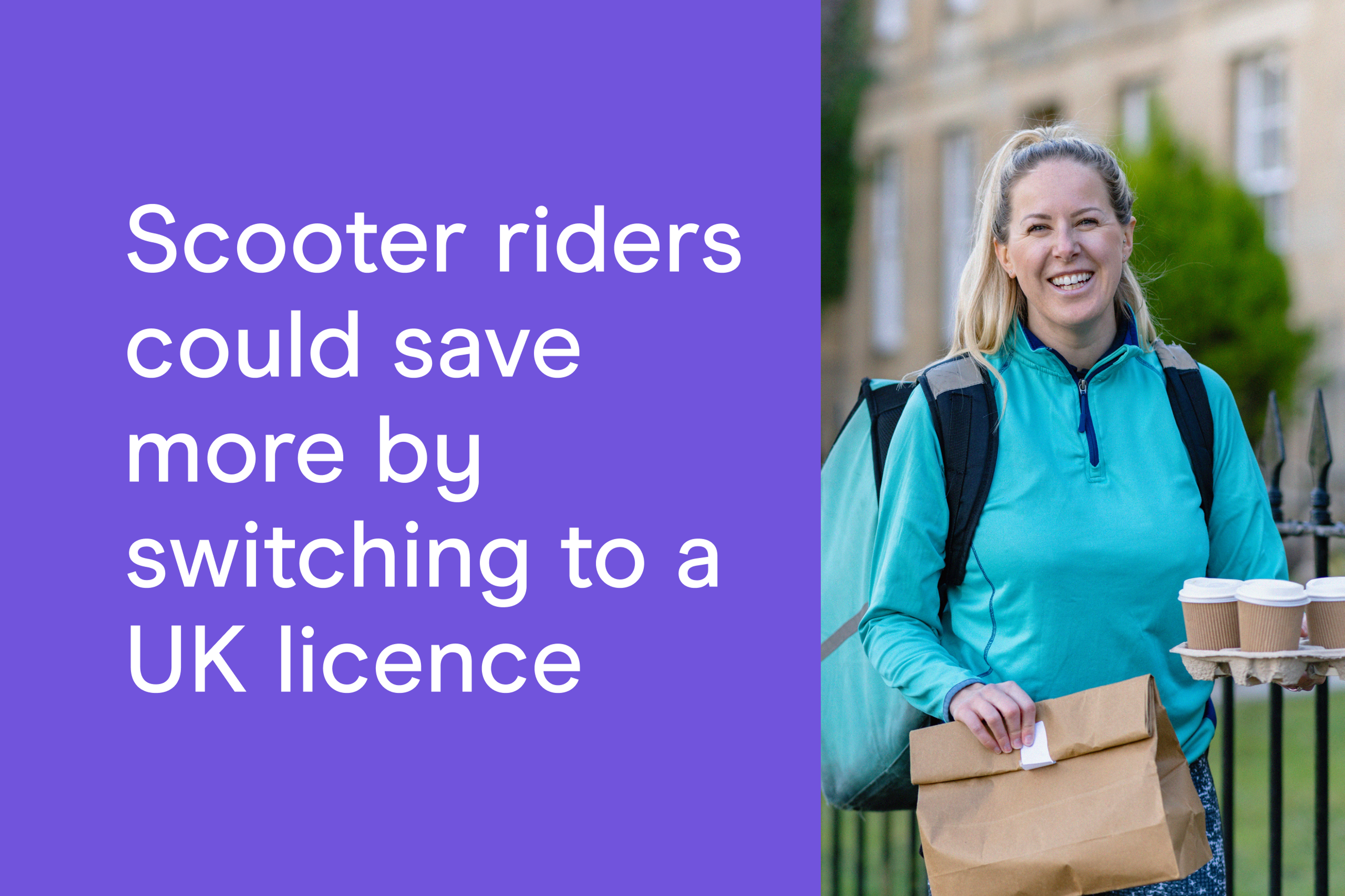 Scooter riders could save more by switching to a UK licence