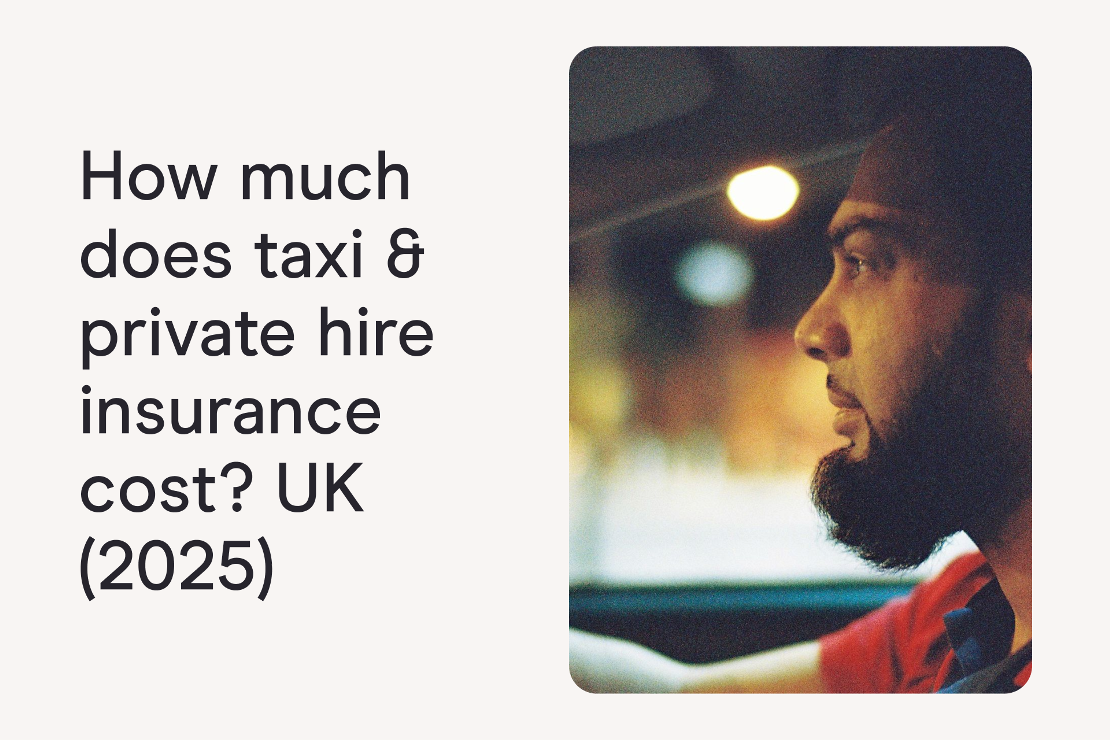 taxi Private hire driver working