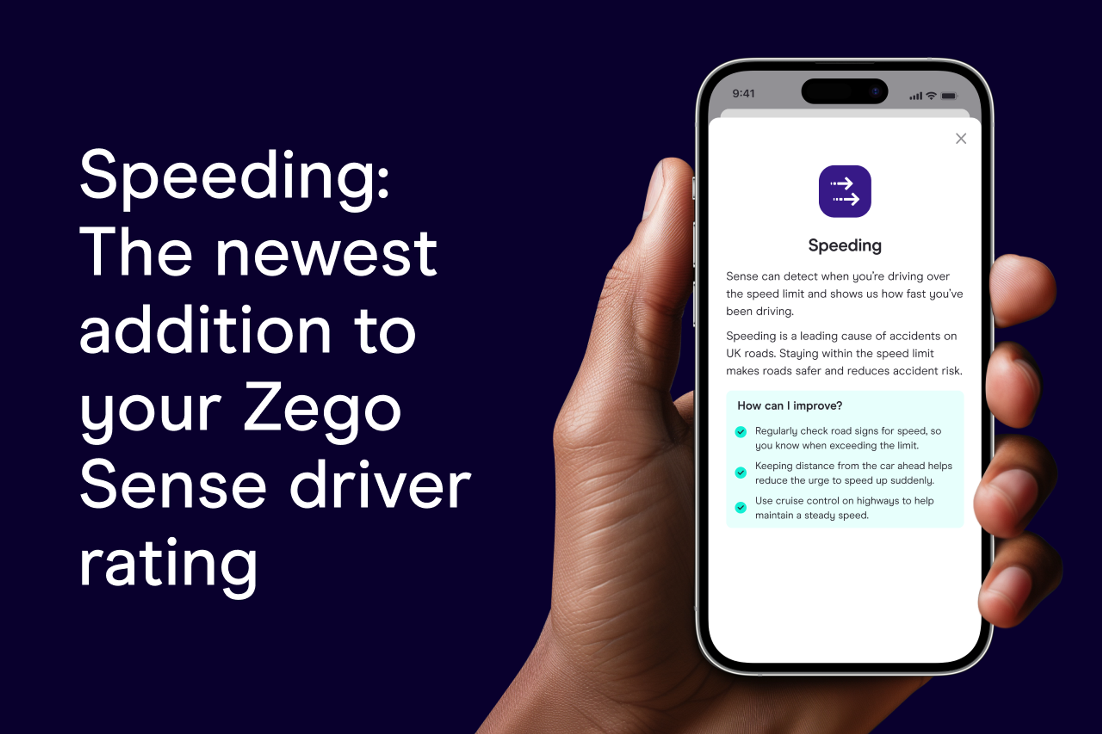  Speeding: The newest addition to your Zego Sense diver rating