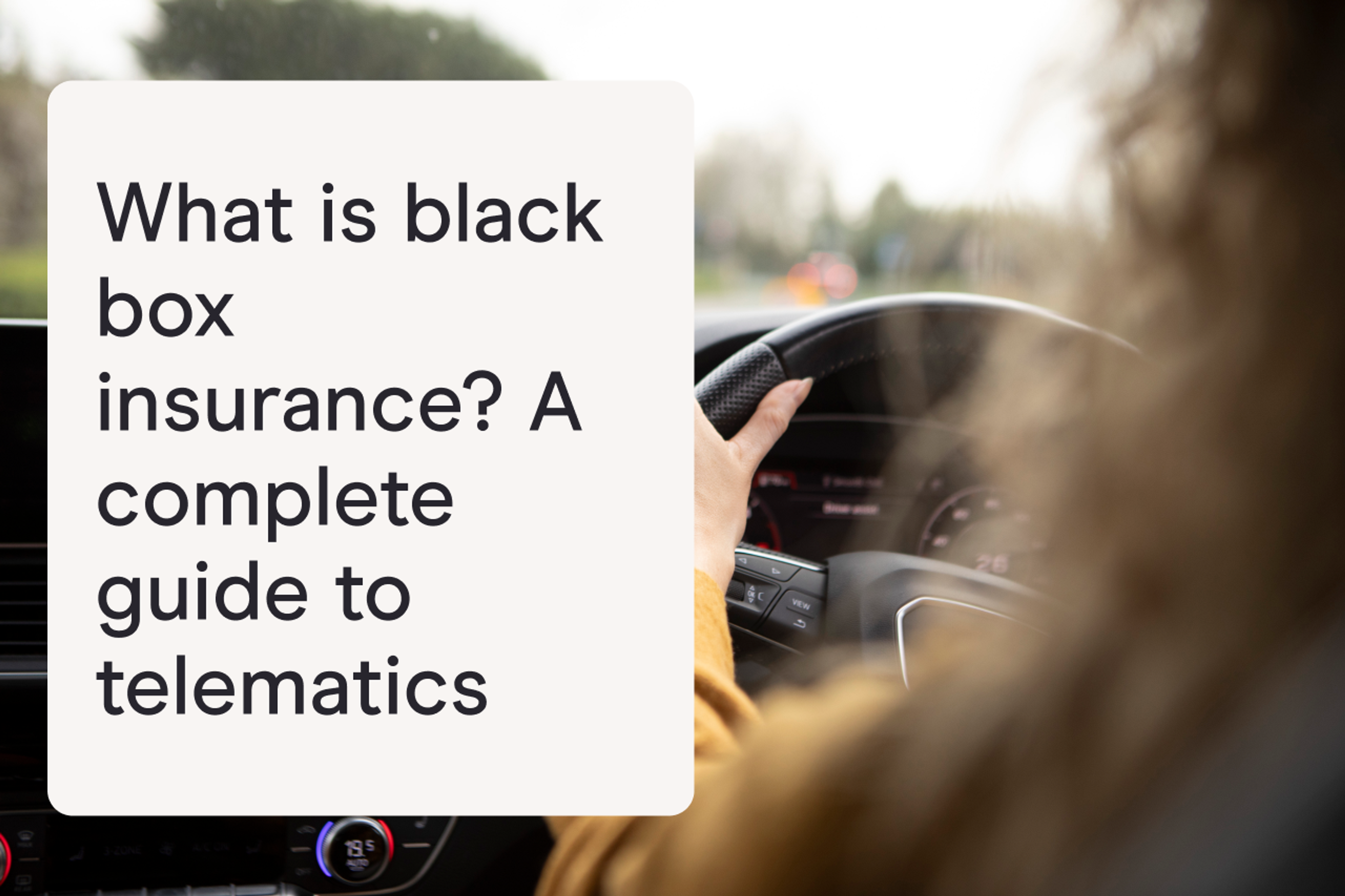 What is black box insurance? A complete guide to telematics