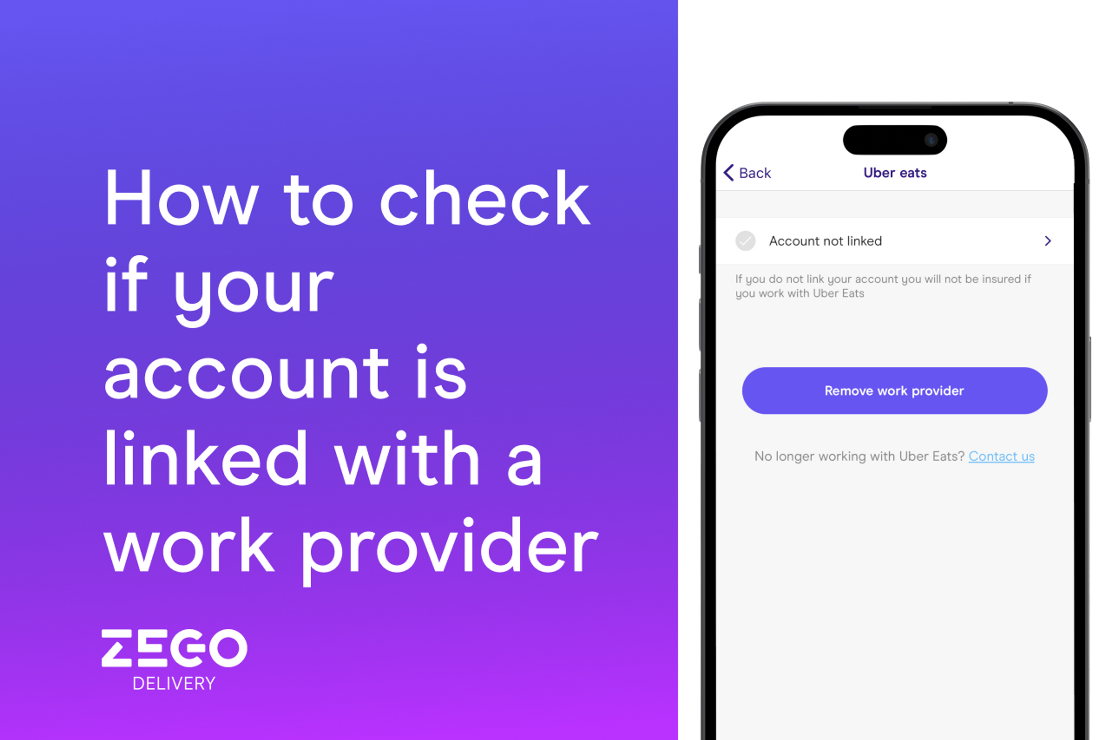 How to check if your account is linked with a work provider