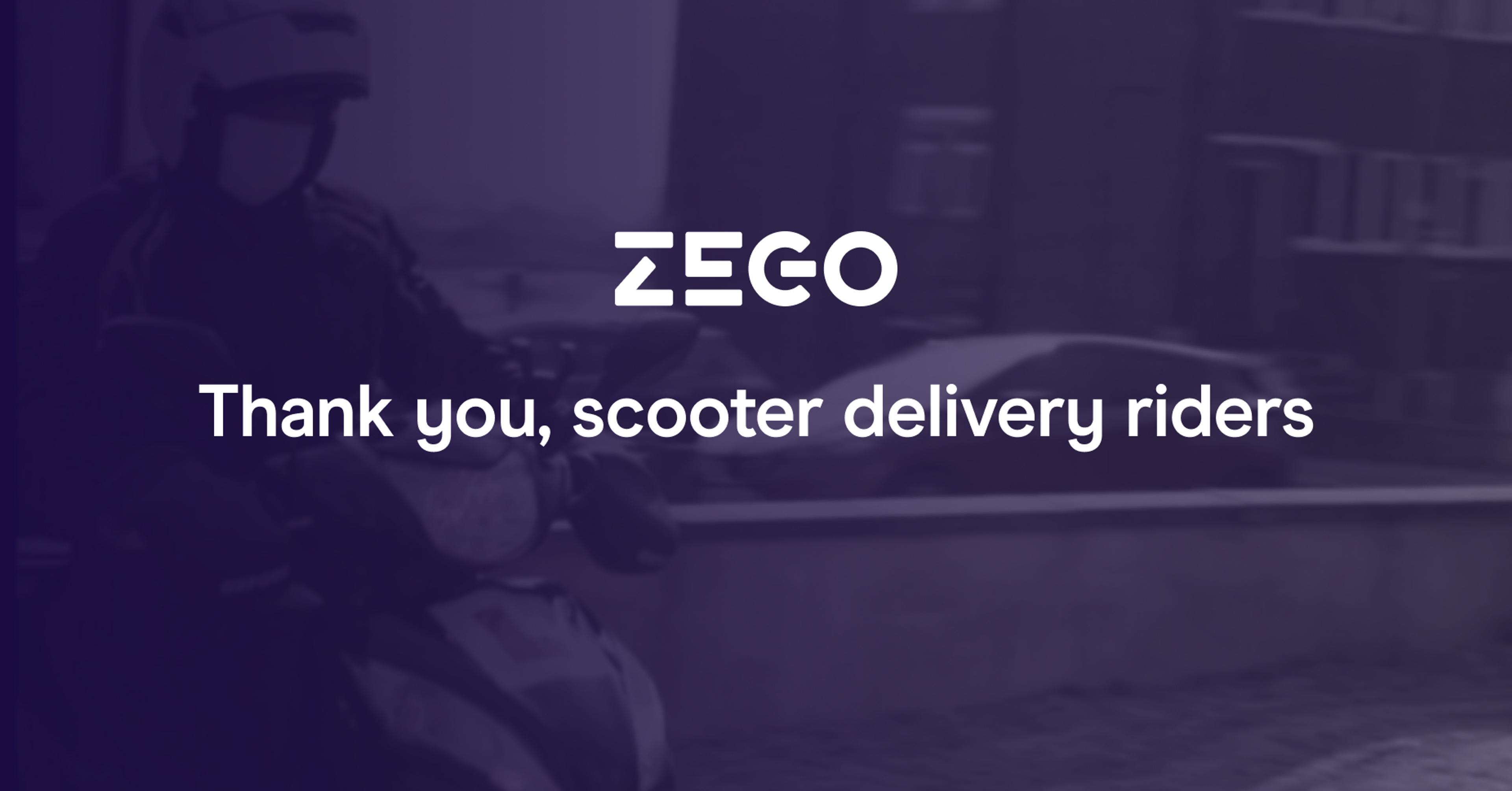 Thank you, scooter delivery riders