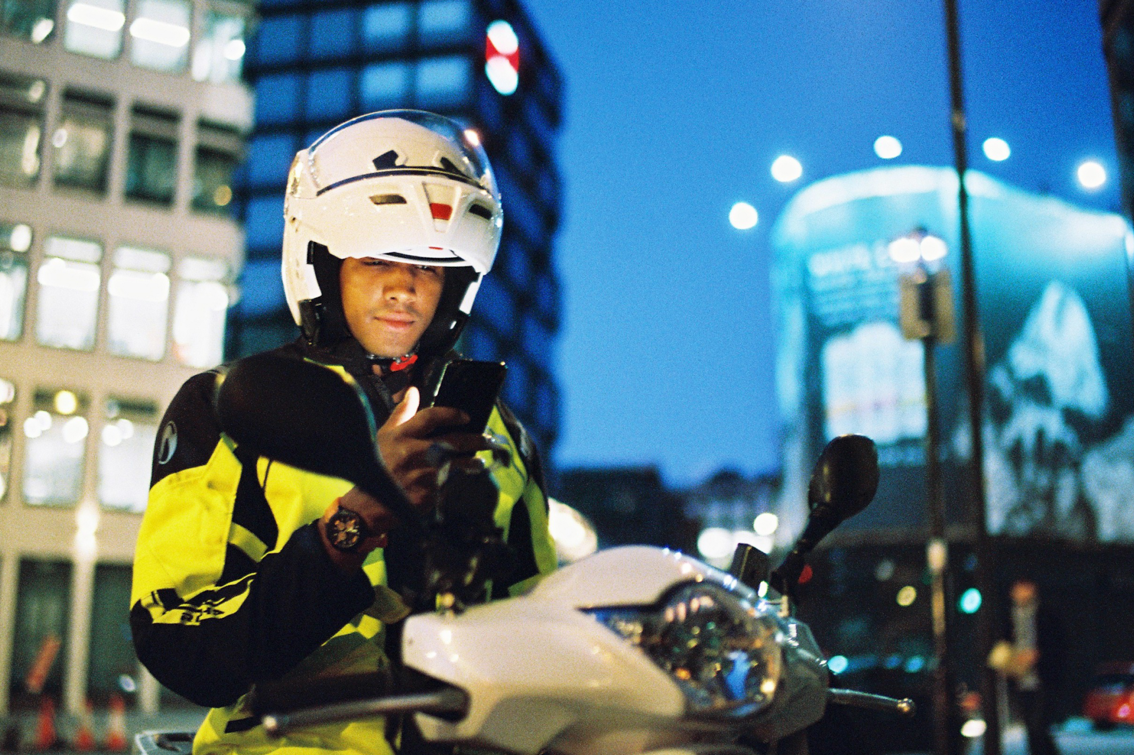 Delivery driver on a scooter