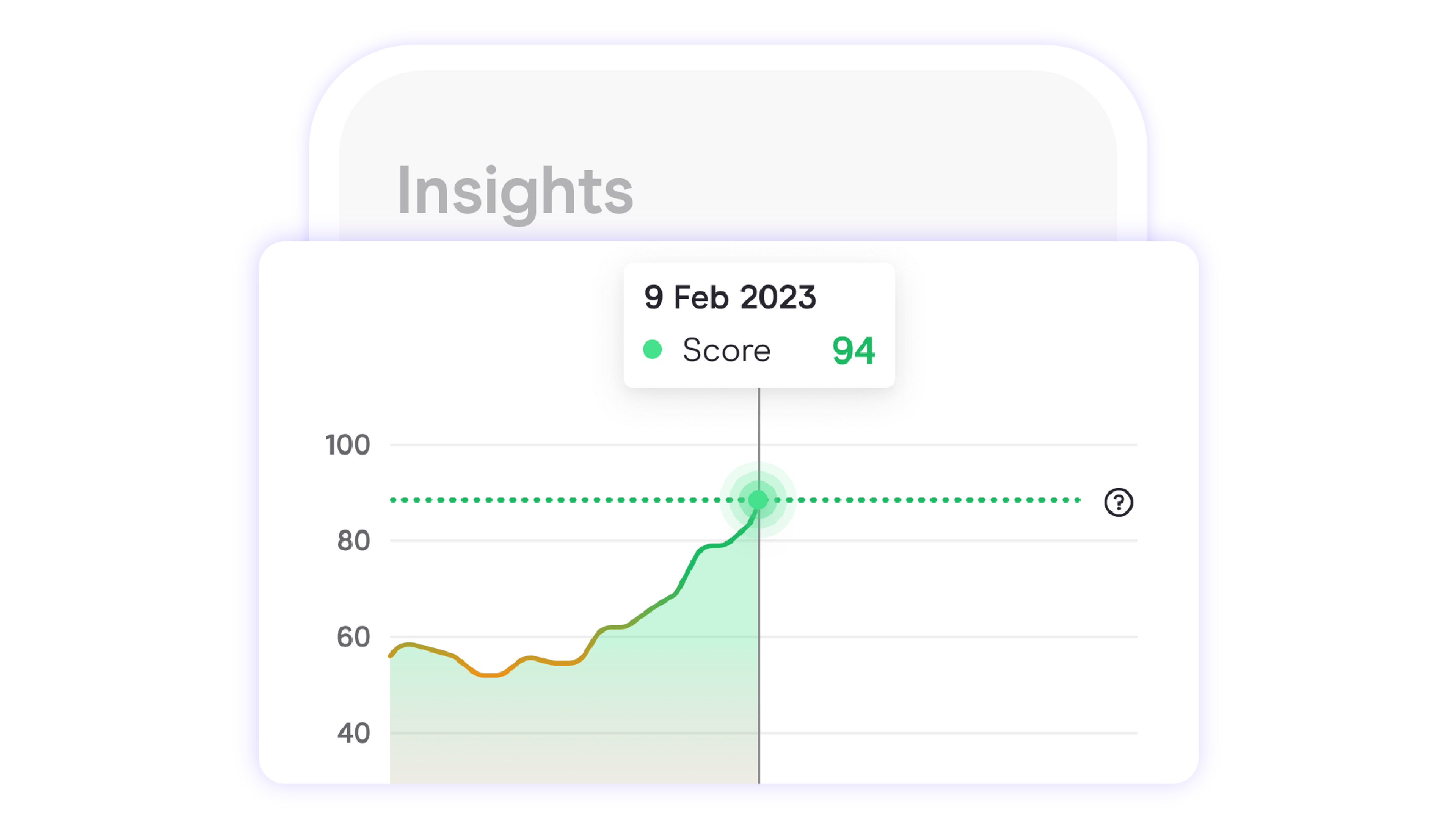 Sense app showing driver score insights