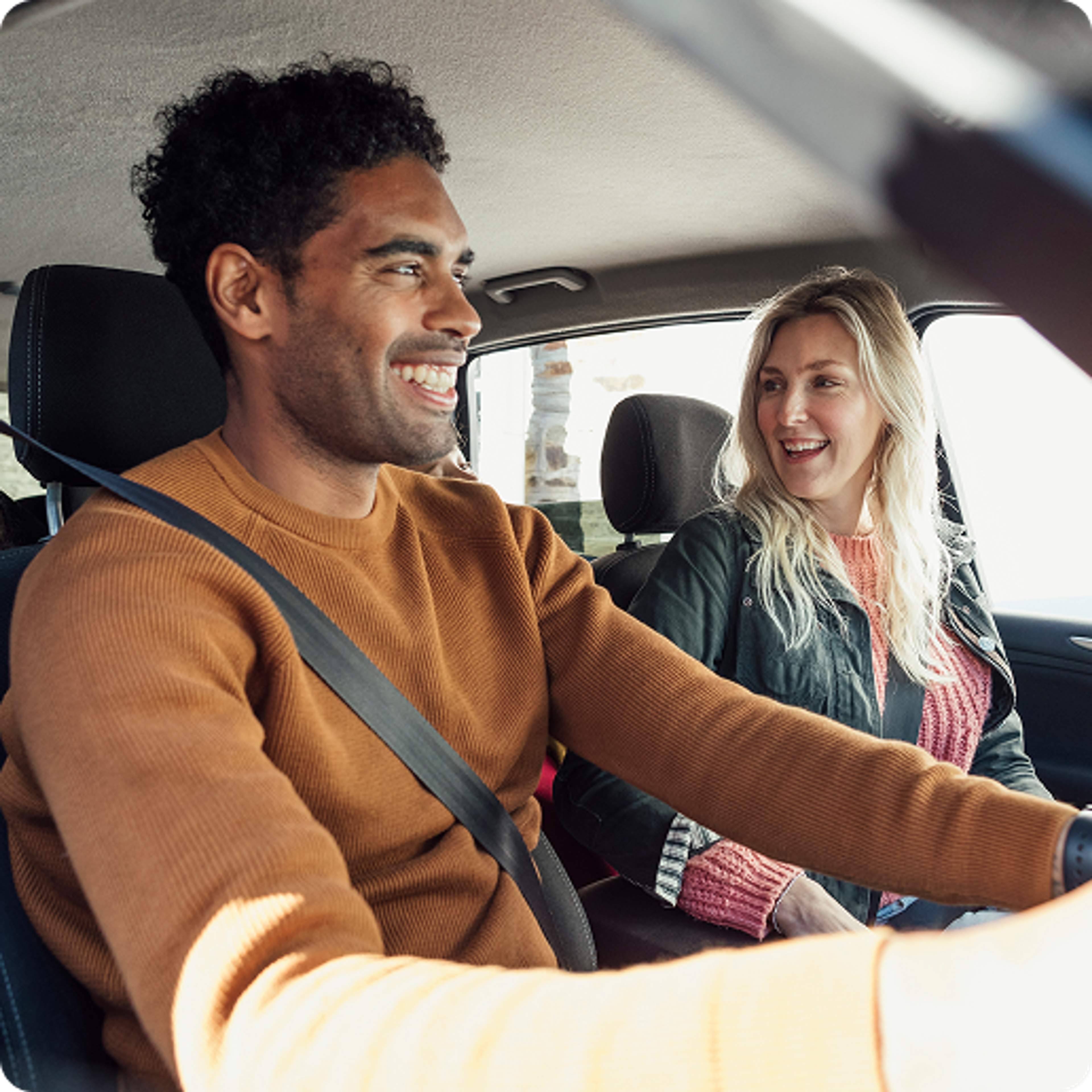 telematics driving score man smiling