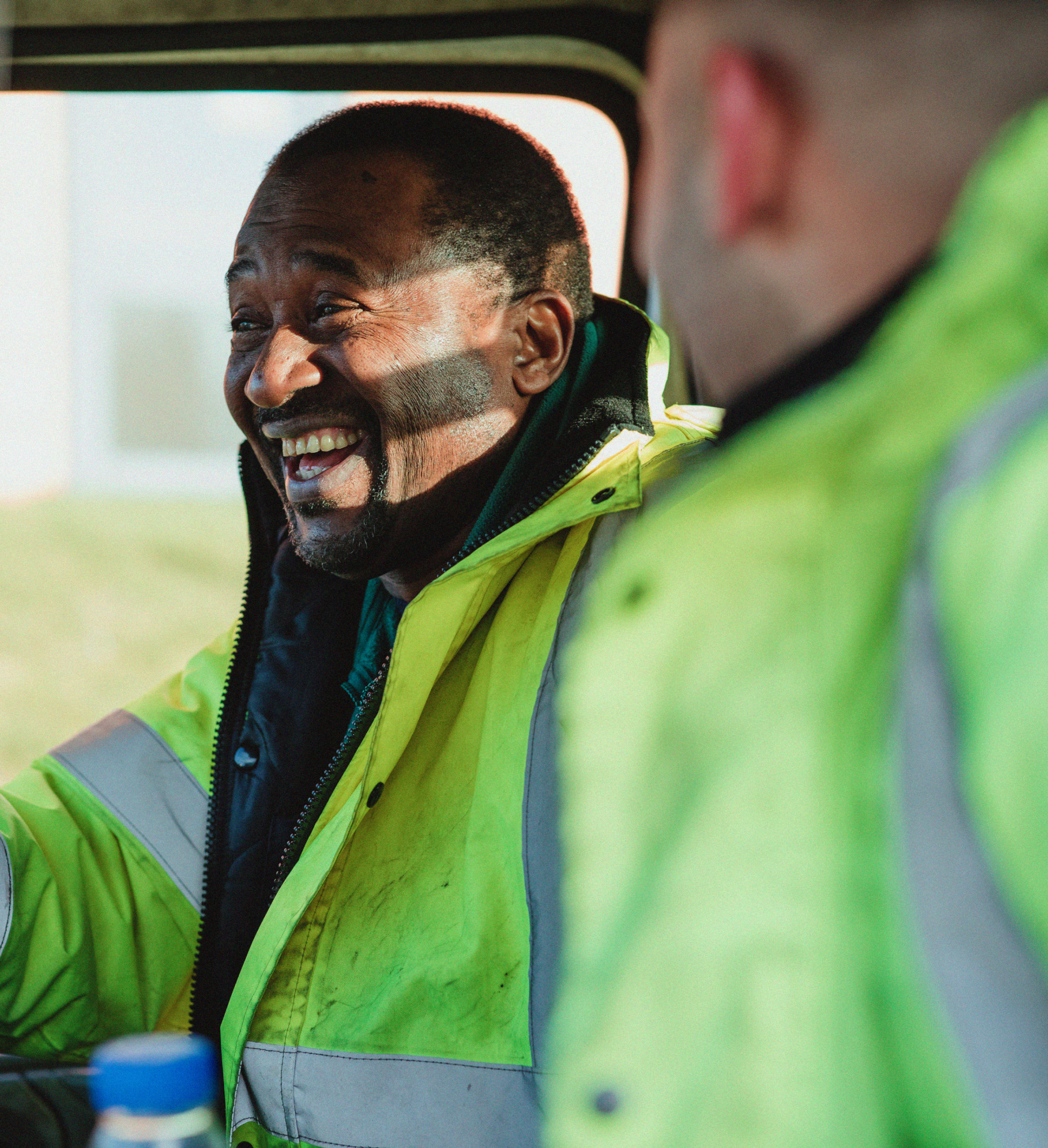 Smiling happy Zego business can drivers