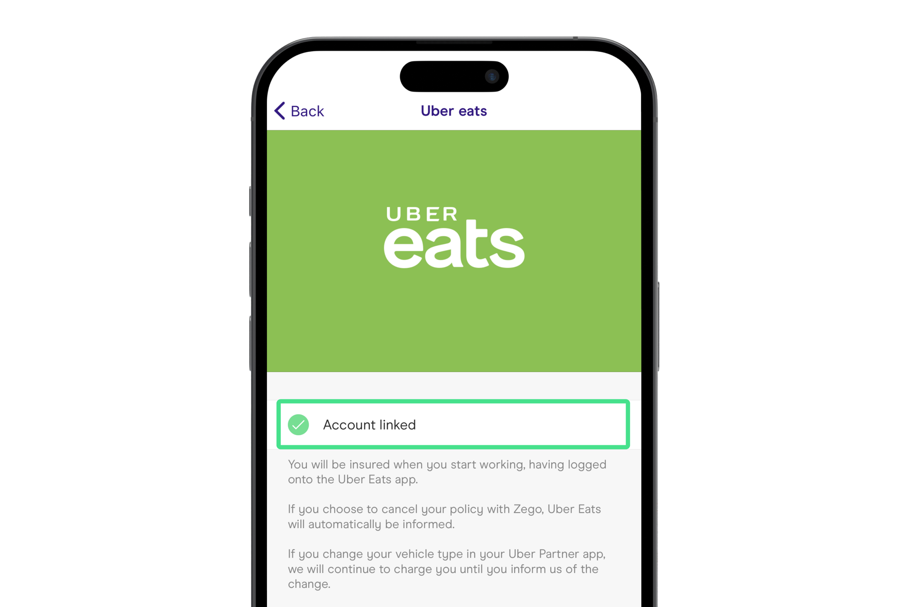 Image of the Zego Delivery app
