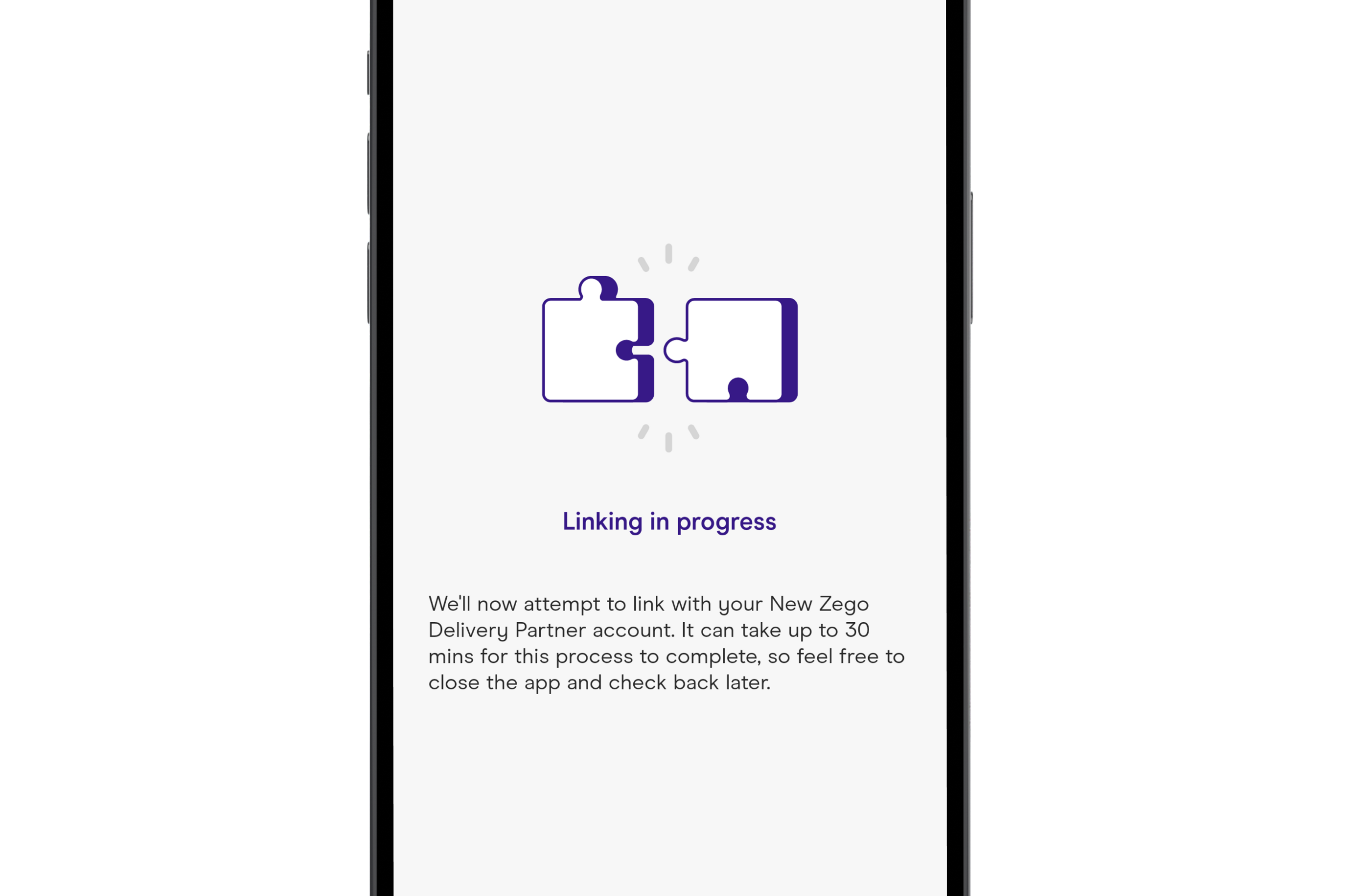 Image of the Zego Delivery app