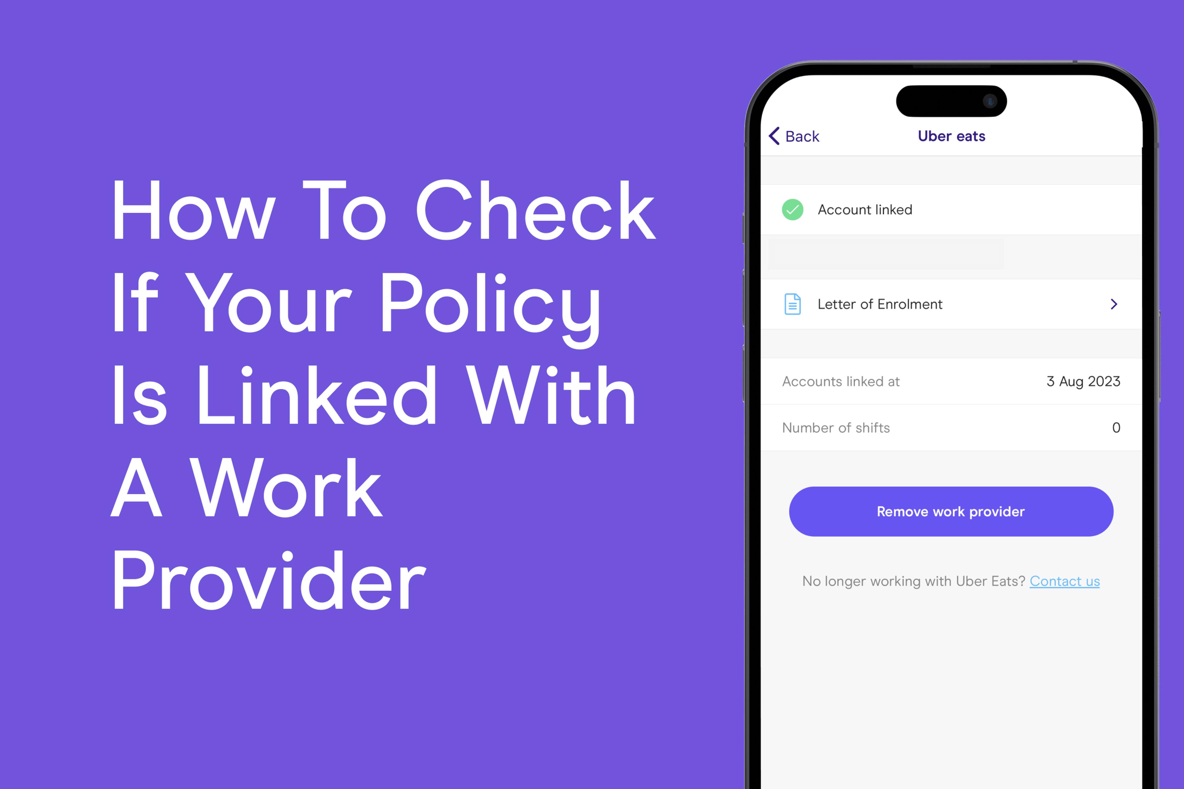 How to check if your policy is linked with a work provider