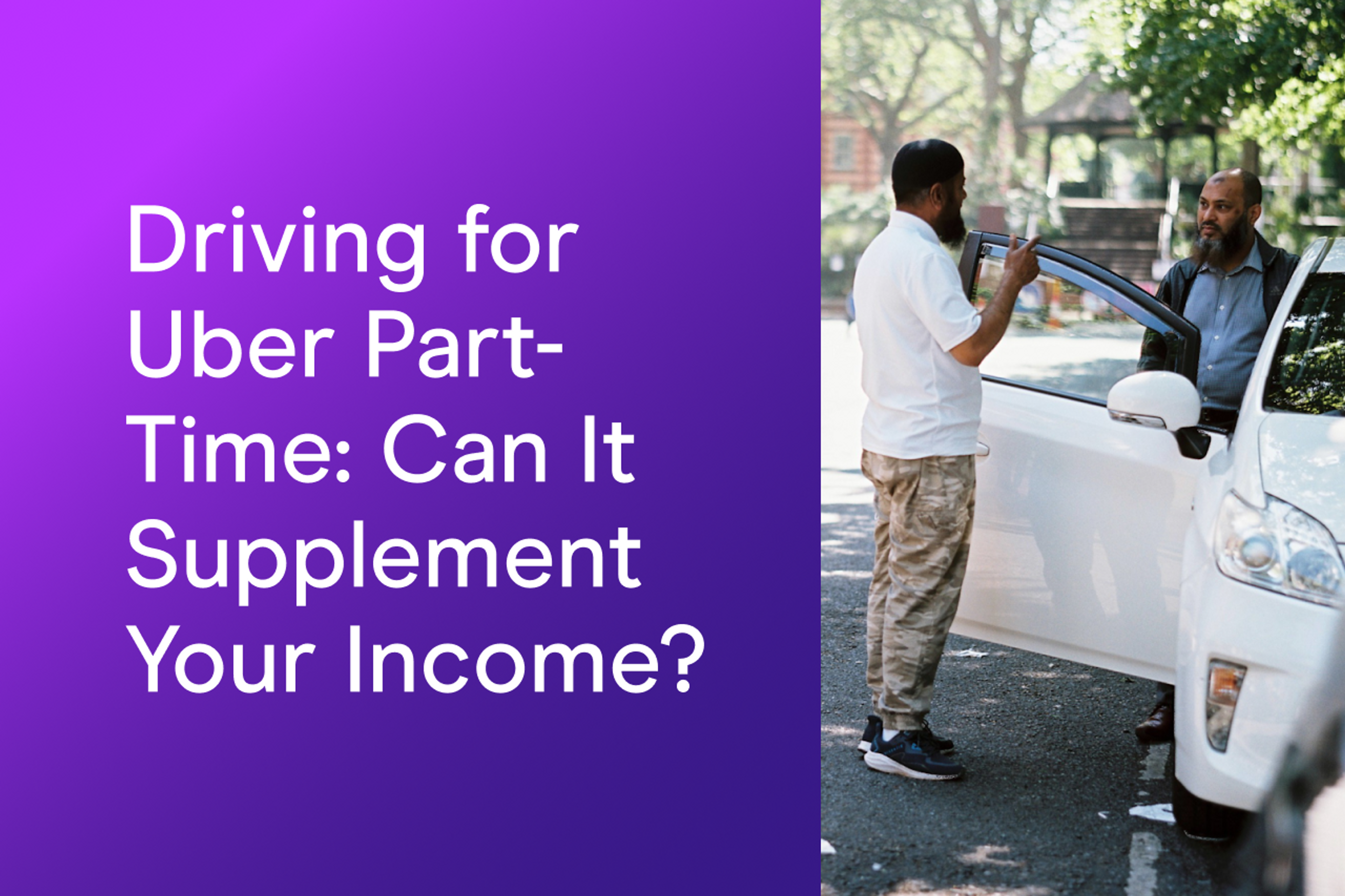 part time Bber drivers talking near car