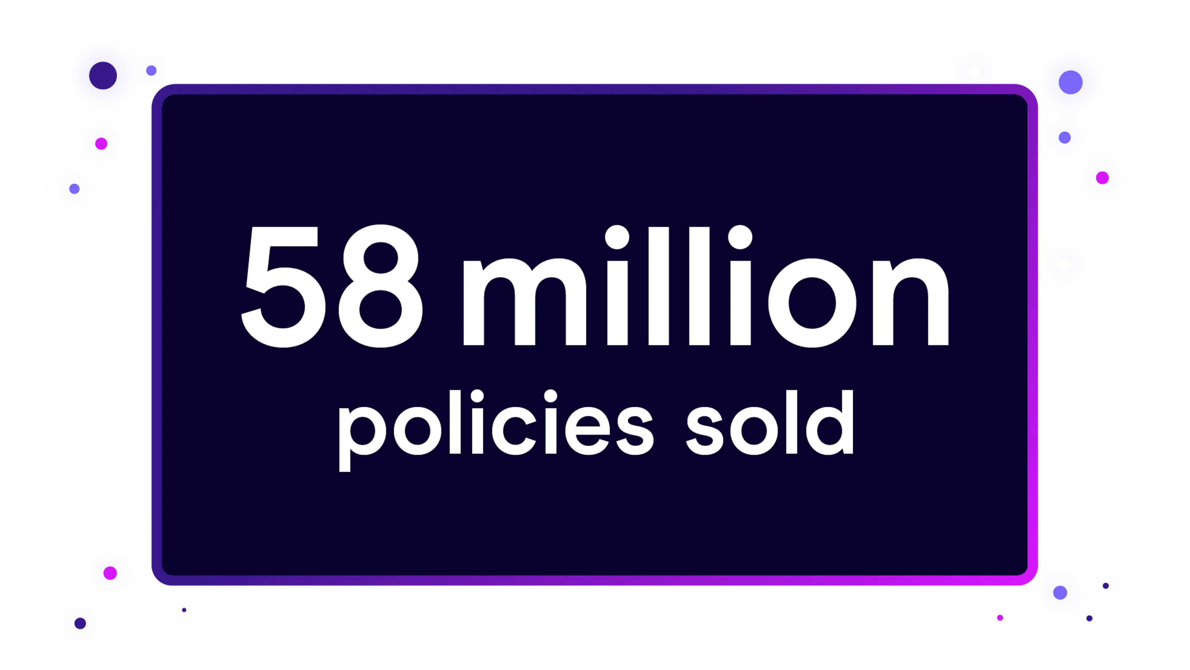58 million policies sold