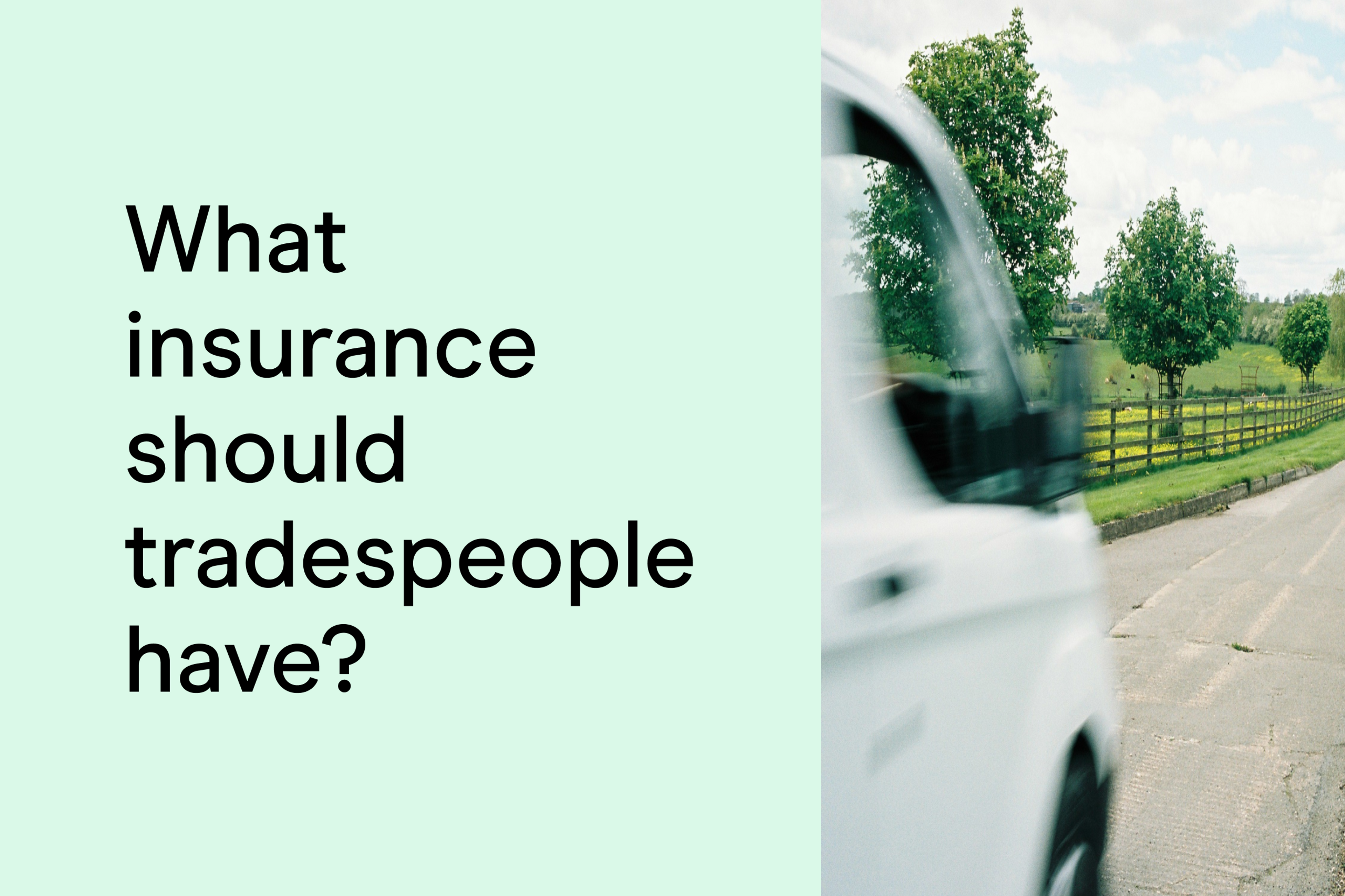 What insurance should tradespeople have?