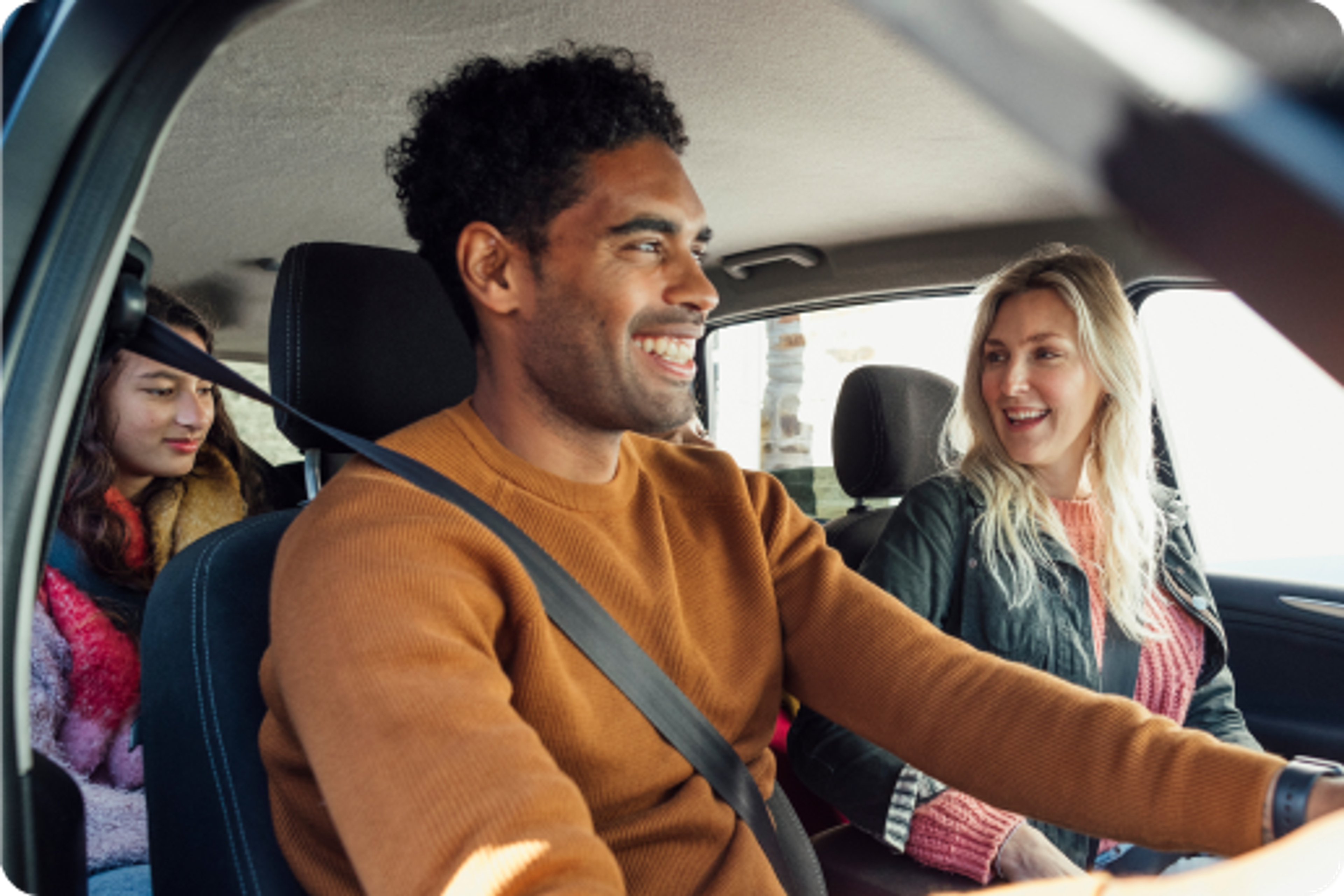 Zego new driver getting out of his zego insured car