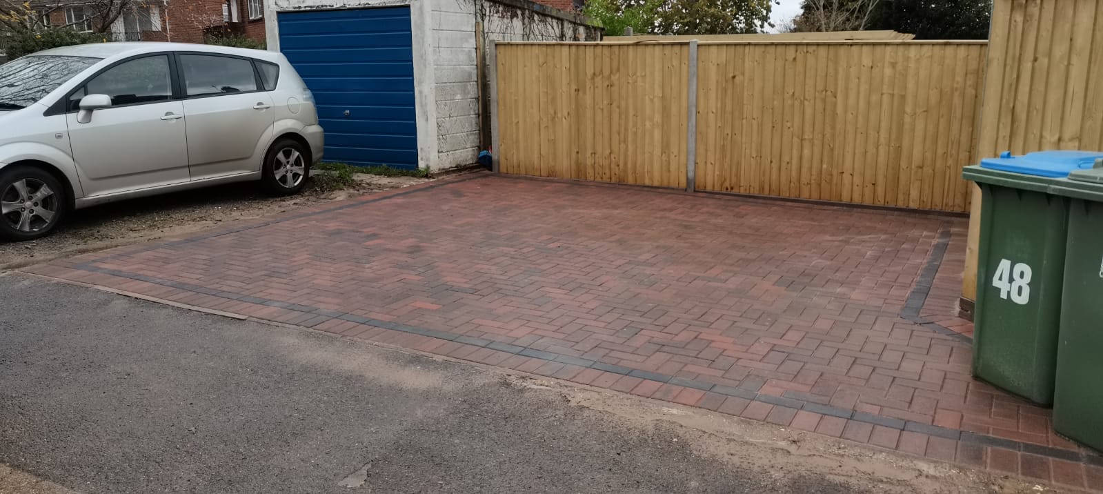 brick paved driveway