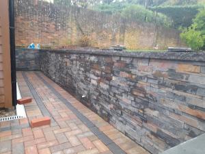 retaining slate wall