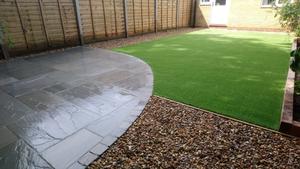 paving, stones and artificial grass