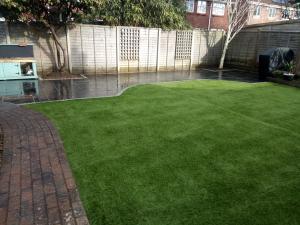 paving with artificial grass